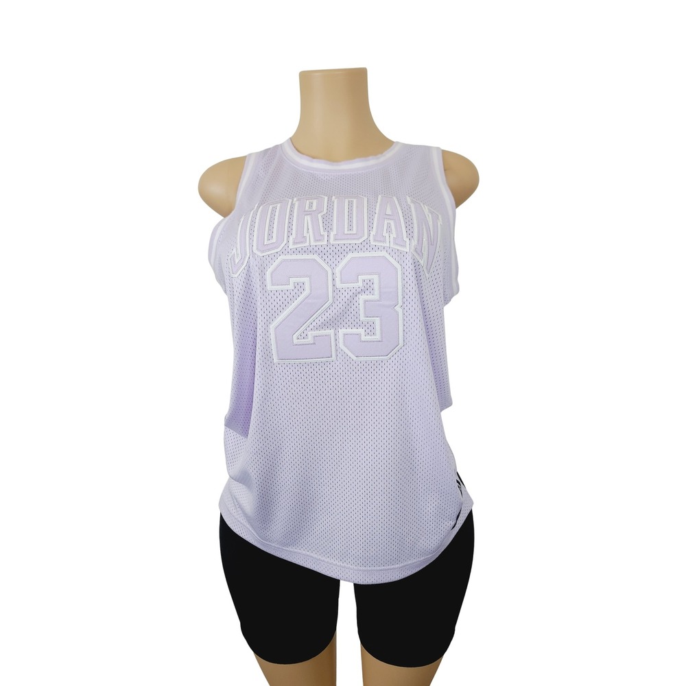 Jordan 23 logo patch Polyester Basketball Jersey Women Size XL Purple‎ Color. KT